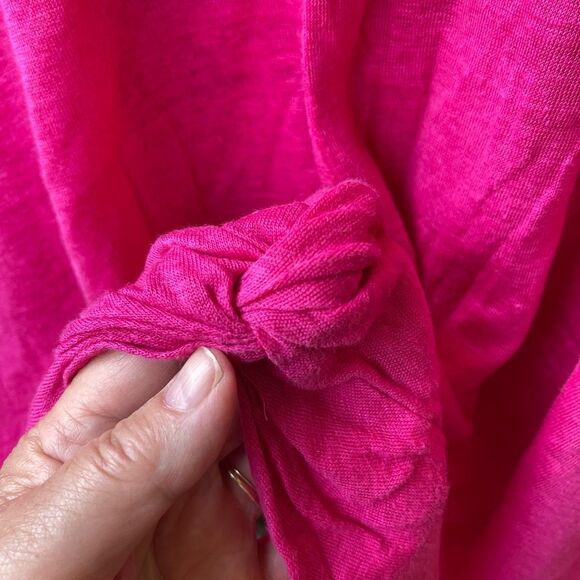 Rachel Roy size XL 100% slubbed Linen knotted front top. - Picture 5 of 6